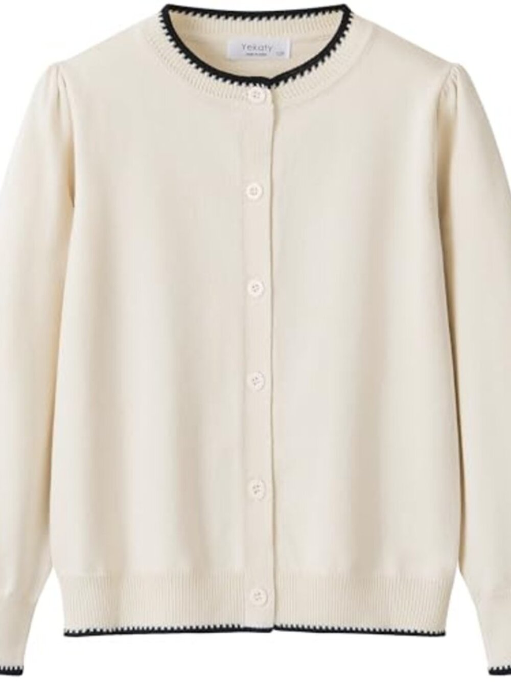 Girls Long Sleeve Button Front Knit Cardigan School Sweater
